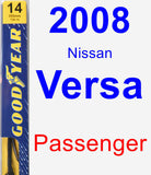 Passenger Wiper Blade for 2008 Nissan Versa - Premium