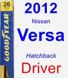 Driver Wiper Blade for 2012 Nissan Versa - Premium