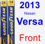 Front Wiper Blade Pack for 2013 Nissan Versa - Premium