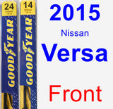 Front Wiper Blade Pack for 2015 Nissan Versa - Premium