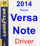 Driver Wiper Blade for 2014 Nissan Versa Note - Premium