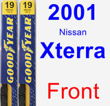 Front Wiper Blade Pack for 2001 Nissan Xterra - Premium