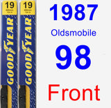 Front Wiper Blade Pack for 1987 Oldsmobile 98 - Premium