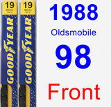 Front Wiper Blade Pack for 1988 Oldsmobile 98 - Premium