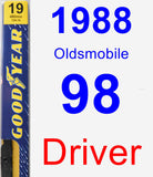 Driver Wiper Blade for 1988 Oldsmobile 98 - Premium