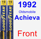 Front Wiper Blade Pack for 1992 Oldsmobile Achieva - Premium