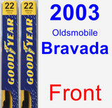 Front Wiper Blade Pack for 2003 Oldsmobile Bravada - Premium