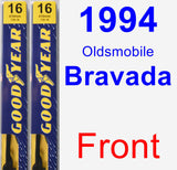 Front Wiper Blade Pack for 1994 Oldsmobile Bravada - Premium