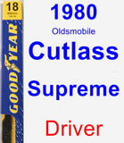 Driver Wiper Blade for 1980 Oldsmobile Cutlass Supreme - Premium