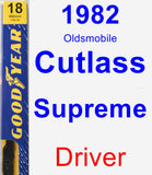 Driver Wiper Blade for 1982 Oldsmobile Cutlass Supreme - Premium