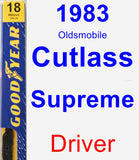 Driver Wiper Blade for 1983 Oldsmobile Cutlass Supreme - Premium