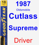 Driver Wiper Blade for 1987 Oldsmobile Cutlass Supreme - Premium