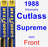 Front Wiper Blade Pack for 1988 Oldsmobile Cutlass Supreme - Premium