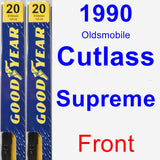 Front Wiper Blade Pack for 1990 Oldsmobile Cutlass Supreme - Premium