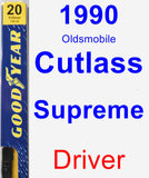 Driver Wiper Blade for 1990 Oldsmobile Cutlass Supreme - Premium