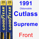 Front Wiper Blade Pack for 1991 Oldsmobile Cutlass Supreme - Premium