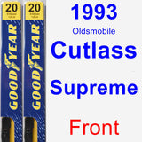 Front Wiper Blade Pack for 1993 Oldsmobile Cutlass Supreme - Premium