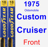 Front Wiper Blade Pack for 1975 Oldsmobile Custom Cruiser - Premium