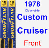 Front Wiper Blade Pack for 1978 Oldsmobile Custom Cruiser - Premium