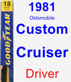 Driver Wiper Blade for 1981 Oldsmobile Custom Cruiser - Premium