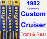 Front & Rear Wiper Blade Pack for 1982 Oldsmobile Custom Cruiser - Premium