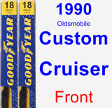 Front Wiper Blade Pack for 1990 Oldsmobile Custom Cruiser - Premium