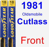 Front Wiper Blade Pack for 1981 Oldsmobile Cutlass - Premium