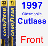 Front Wiper Blade Pack for 1997 Oldsmobile Cutlass - Premium