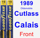 Front Wiper Blade Pack for 1989 Oldsmobile Cutlass Calais - Premium