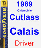 Driver Wiper Blade for 1989 Oldsmobile Cutlass Calais - Premium