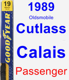 Passenger Wiper Blade for 1989 Oldsmobile Cutlass Calais - Premium