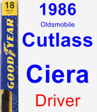 Driver Wiper Blade for 1986 Oldsmobile Cutlass Ciera - Premium