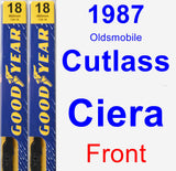 Front Wiper Blade Pack for 1987 Oldsmobile Cutlass Ciera - Premium