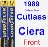 Front Wiper Blade Pack for 1989 Oldsmobile Cutlass Ciera - Premium