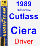 Driver Wiper Blade for 1989 Oldsmobile Cutlass Ciera - Premium