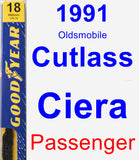 Passenger Wiper Blade for 1991 Oldsmobile Cutlass Ciera - Premium