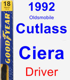 Driver Wiper Blade for 1992 Oldsmobile Cutlass Ciera - Premium