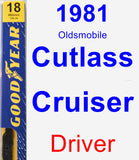 Driver Wiper Blade for 1981 Oldsmobile Cutlass Cruiser - Premium