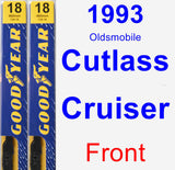 Front Wiper Blade Pack for 1993 Oldsmobile Cutlass Cruiser - Premium