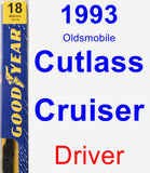 Driver Wiper Blade for 1993 Oldsmobile Cutlass Cruiser - Premium