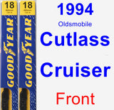 Front Wiper Blade Pack for 1994 Oldsmobile Cutlass Cruiser - Premium