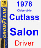 Driver Wiper Blade for 1978 Oldsmobile Cutlass Salon - Premium