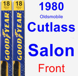 Front Wiper Blade Pack for 1980 Oldsmobile Cutlass Salon - Premium