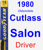 Driver Wiper Blade for 1980 Oldsmobile Cutlass Salon - Premium