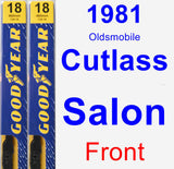 Front Wiper Blade Pack for 1981 Oldsmobile Cutlass Salon - Premium