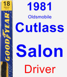 Driver Wiper Blade for 1981 Oldsmobile Cutlass Salon - Premium