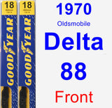 Front Wiper Blade Pack for 1970 Oldsmobile Delta 88 - Premium
