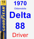 Driver Wiper Blade for 1970 Oldsmobile Delta 88 - Premium