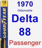 Passenger Wiper Blade for 1970 Oldsmobile Delta 88 - Premium