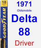 Driver Wiper Blade for 1971 Oldsmobile Delta 88 - Premium